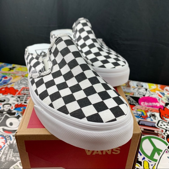 Vans Slip On Mule Checkered Sneakers Womens Various Sizes - Picture 6 of 12